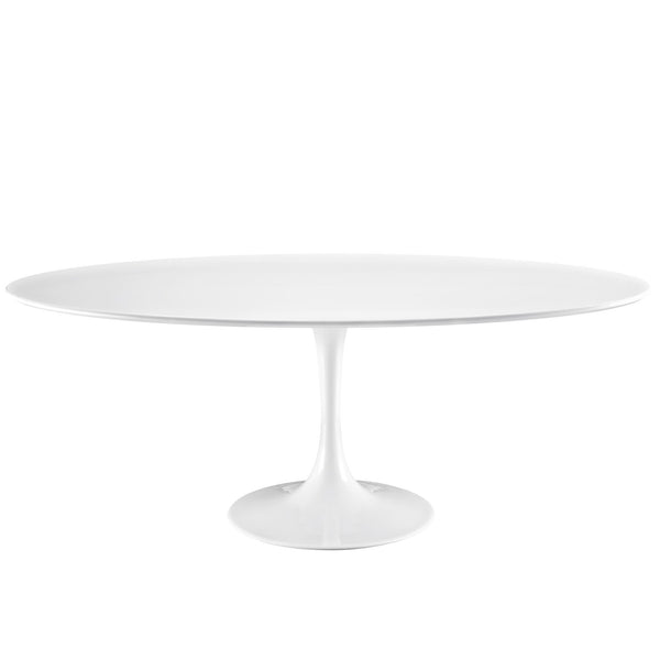 Lippa 78" Wood Top Dining Table - White