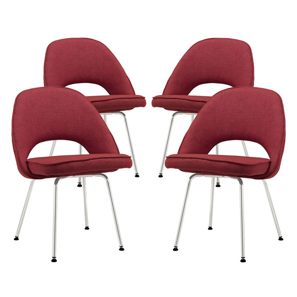 Cordelia Dining Chairs Set of 4 - Red