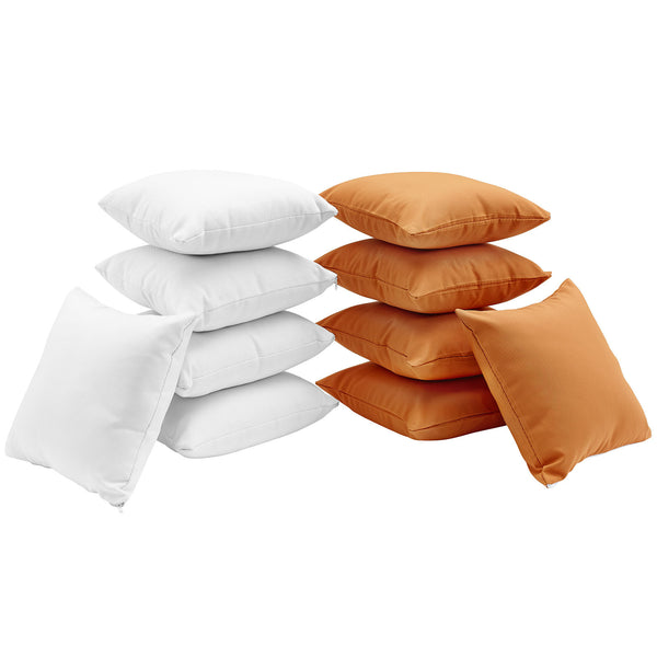 Gather Ten Piece Pillow Set - White Orange