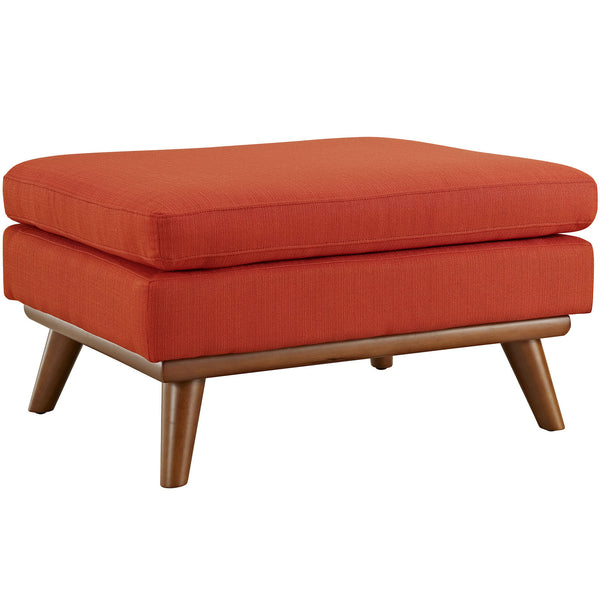 Engage Fabric Ottoman - Atomic Red