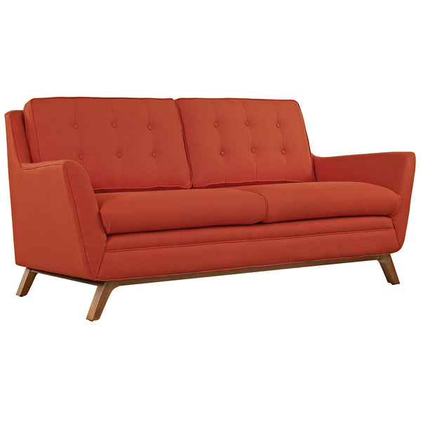 Beguile Fabric Loveseat - Atomic Red