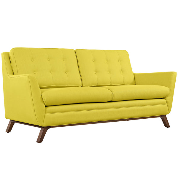 Beguile Fabric Loveseat - Sunny