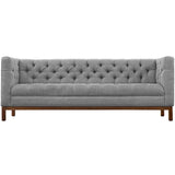 Anna Fabric Mid Century Modern Style Sofa - EXPECTATION GRAY