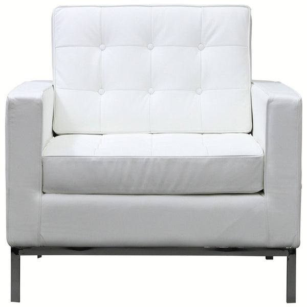 Loft Leather Armchair - White
