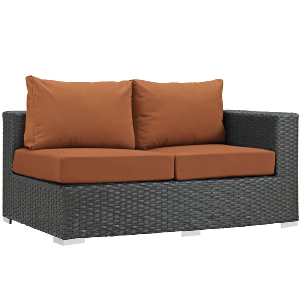 Sojourn Outdoor Patio Sunbrella® Right Arm Loveseat - Canvas Tuscan