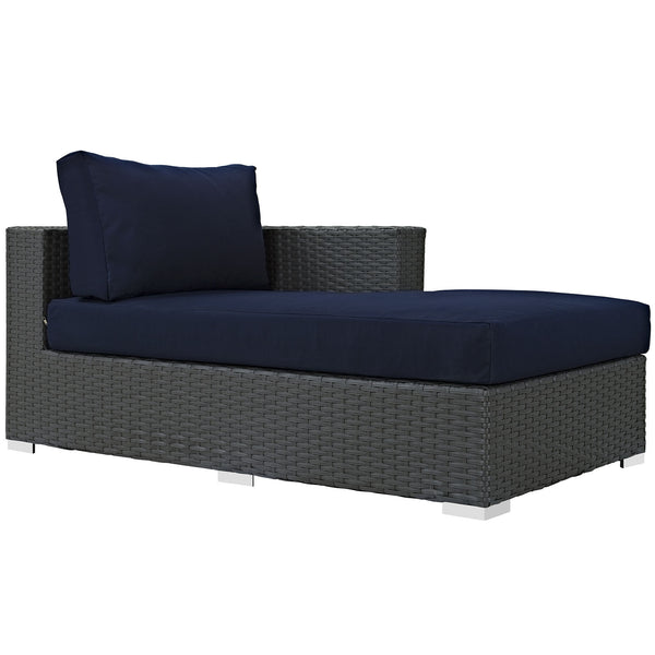 Sojourn Outdoor Patio Fabric Sunbrella® Right Arm Chaise - Canvas Navy