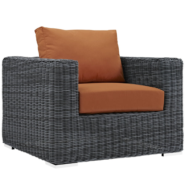 Summon Outdoor Patio Fabric Sunbrella® Armchair - Canvas Tuscan