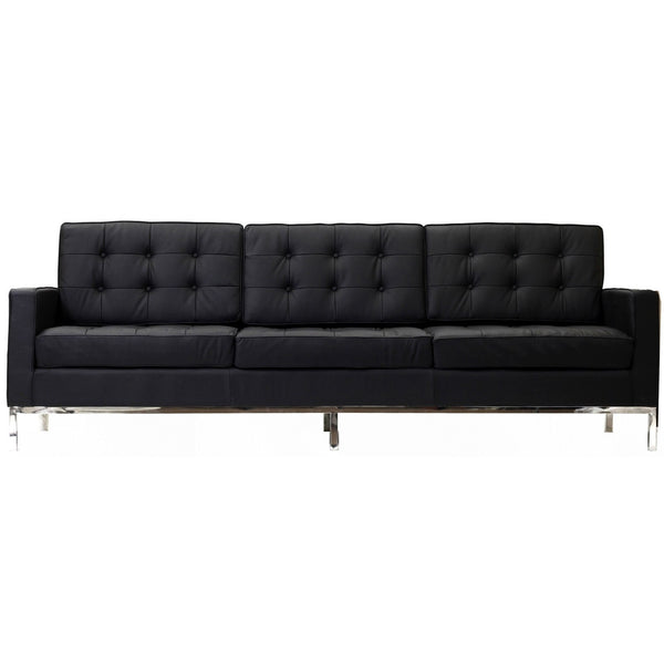 Loft Leather Sofa - Black