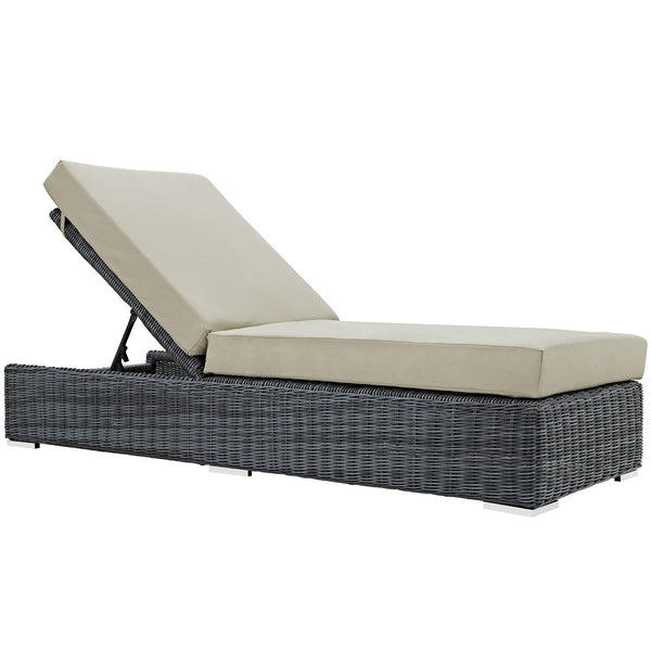 Summon Outdoor Patio Sunbrella® Chaise Lounge - Canvas Antique Beige