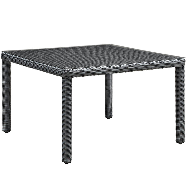 Summon 47" Square Outdoor Patio Dining Table - Gray