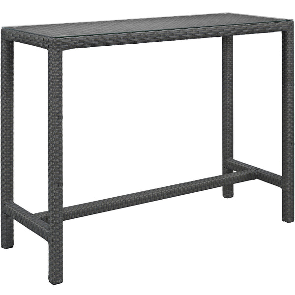 Sojourn Large Outdoor Patio Bar Table - Chocolate