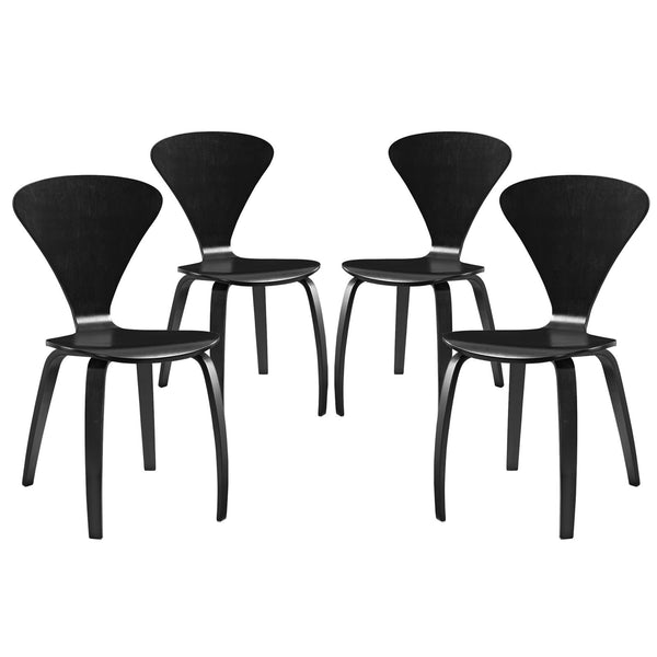 Vortex Dining Chairs Set of 4 - Black Set