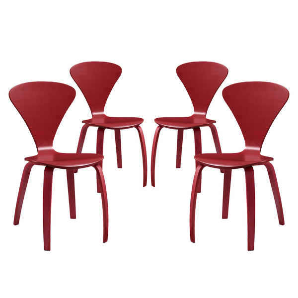 Vortex Dining Chairs Set of 4 - Red