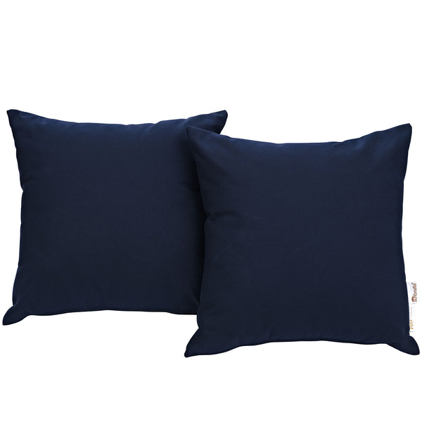 Summon 2 Piece Outdoor Patio Pillow Set - Navy