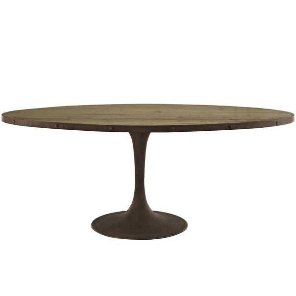 Drive 78" Oval Wood Top Dining Table - Brown