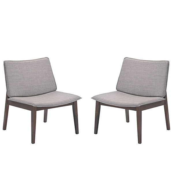 Evade Lounge Chair Set of 2 - Walnut Gray