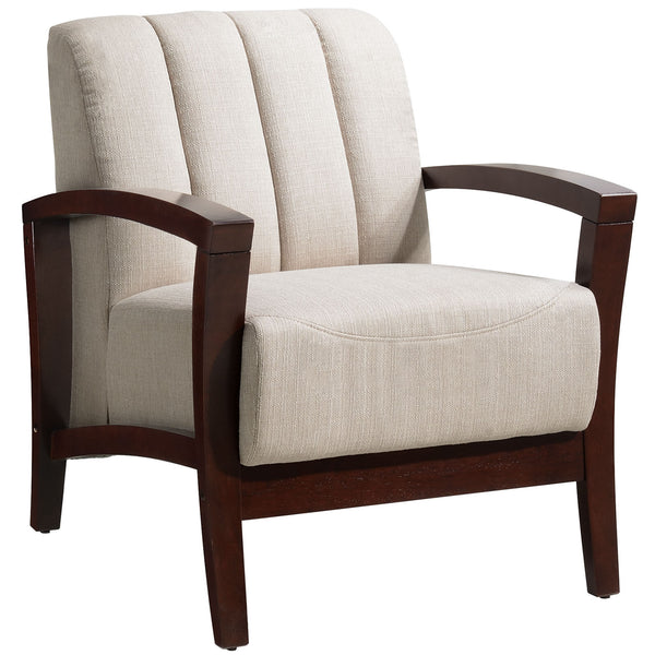 Enamor Fabric Armchair - Walnut Taupe