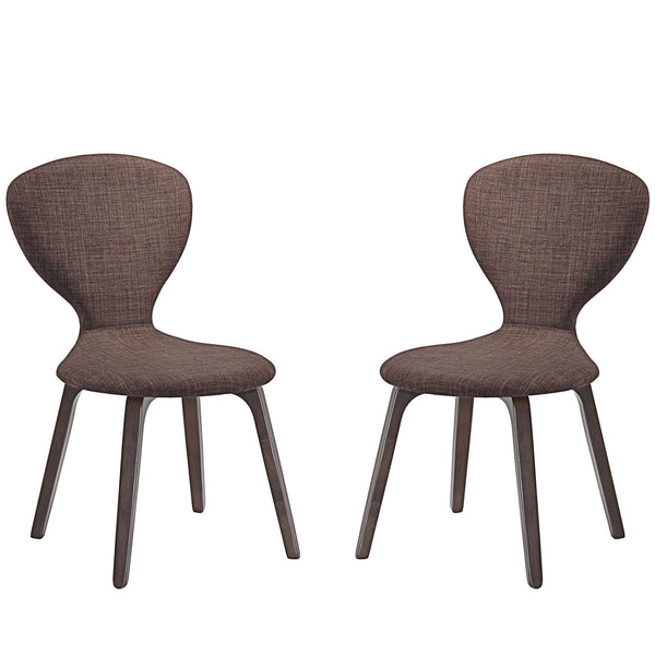 Tempest Dining Side Chair Set of 2 - Walnut Brown