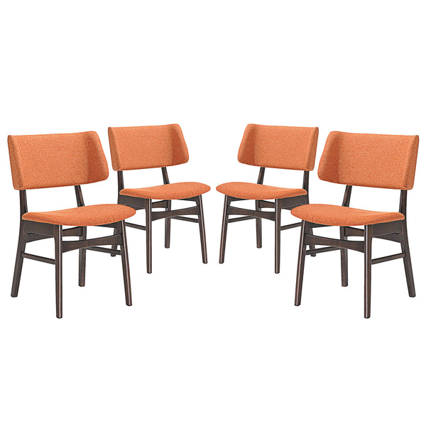 Vestige Dining Side Chair Set of 4 - Walnut Orange