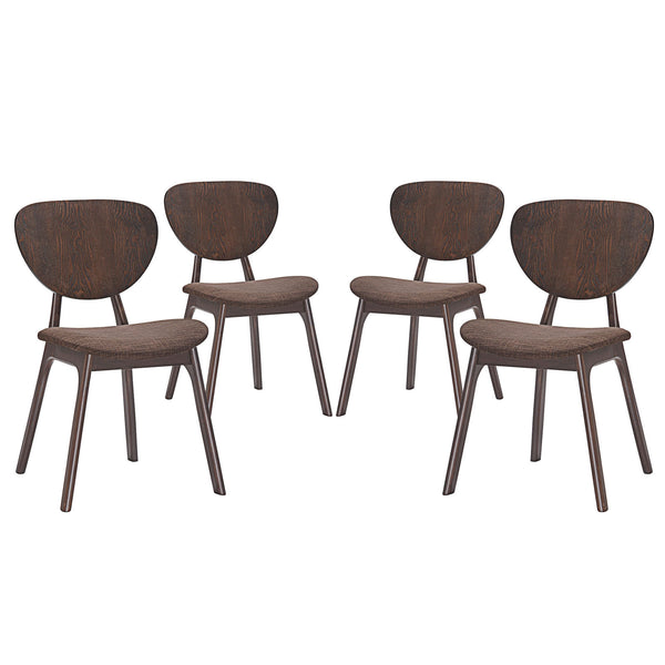 Murmur Dining Side Chair Set of 4 - Walnut Brown