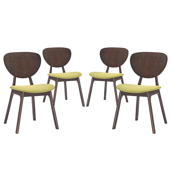 Murmur Dining Side Chair Set of 4 - Walnut Green
