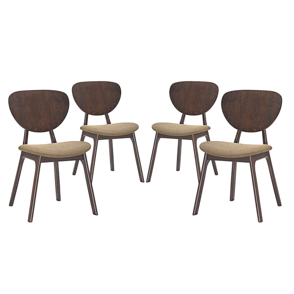 Murmur Dining Side Chair Set of 4 - Walnut Latte