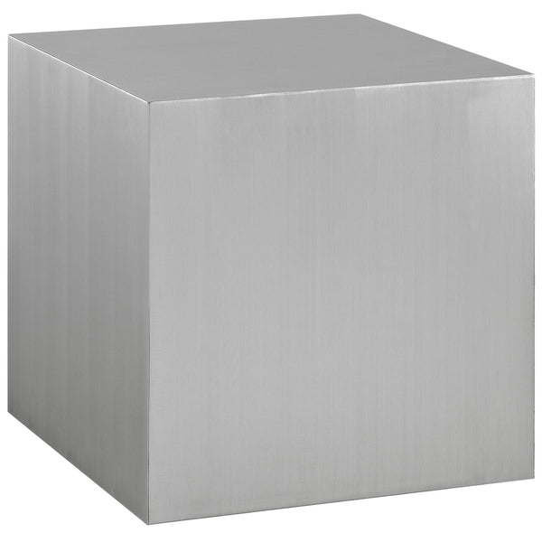 Cast Stainless Steel Side Table - Silver