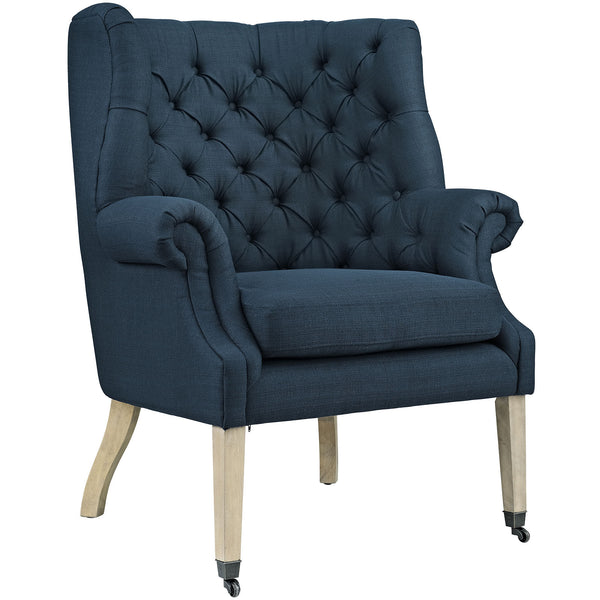 Chart Fabric Lounge Chair - Azure