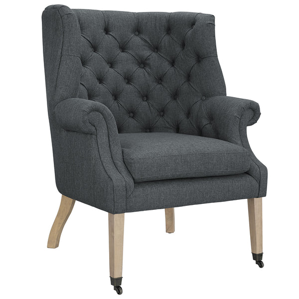 Chart Fabric Lounge Chair - Gray