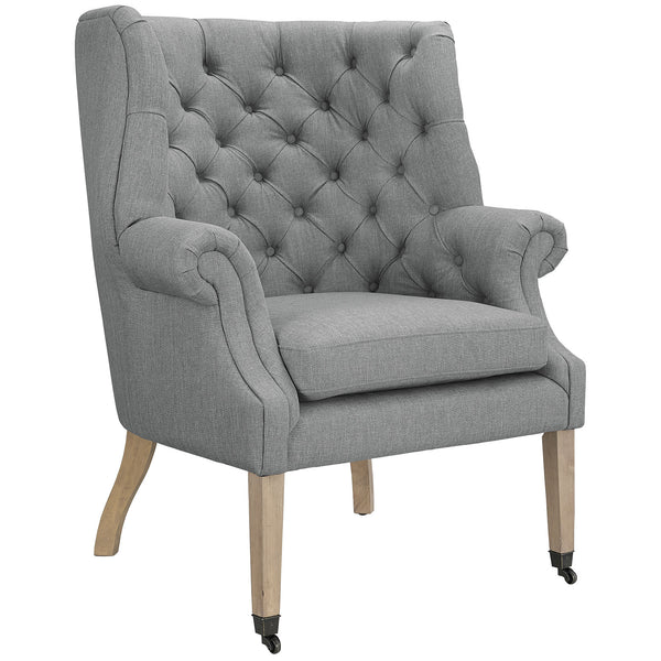 Chart Fabric Lounge Chair - Light Gray