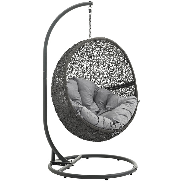 Hide Outdoor Patio Swing Chair With Stand - Gray