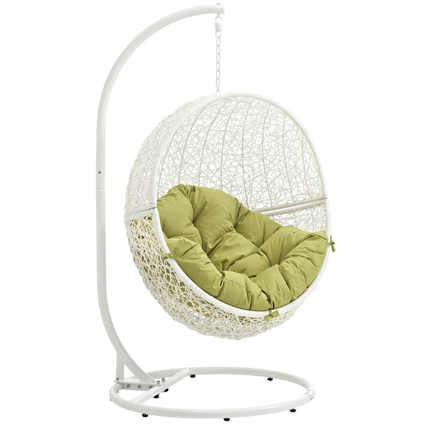 Hide Outdoor Patio Swing Chair With Stand - White Peridot