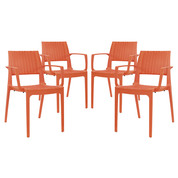 Astute Dining Set Set of 4 - Orange