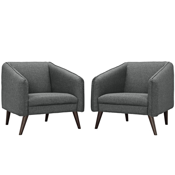 Slide Armchairs Set of 2 - Gray