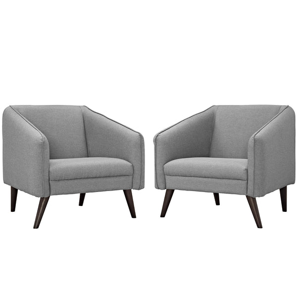 Slide Armchairs Set of 2 - Light Gray