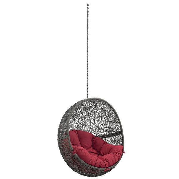 Hide Outdoor Patio Swing Chair Without Stand - Gray Red