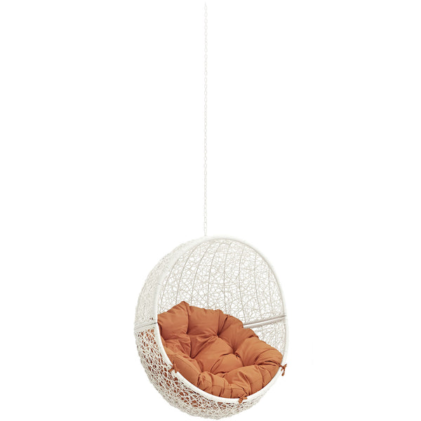 Hide Outdoor Patio Swing Chair Without Stand - White Orange