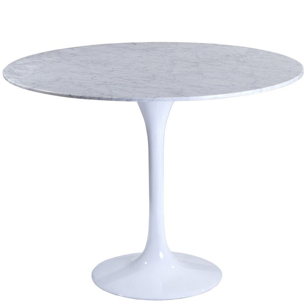 Lippa 40" Marble Dining Table - White