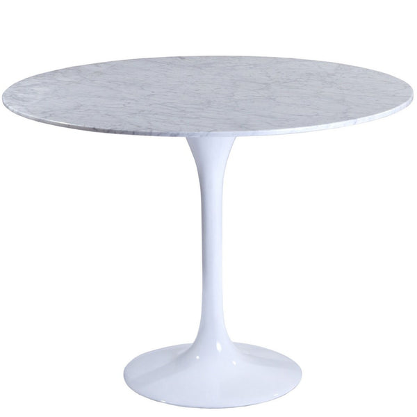 Lippa 36" Marble Dining Table - White