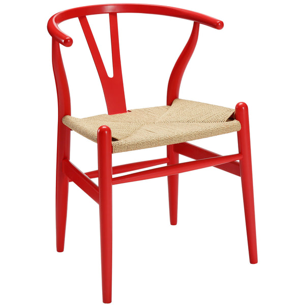 Amish Dining Wood Armchair - Red