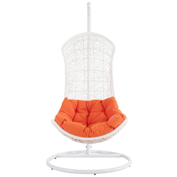 Endow Swing Outdoor Patio Lounge Chair - White Orange