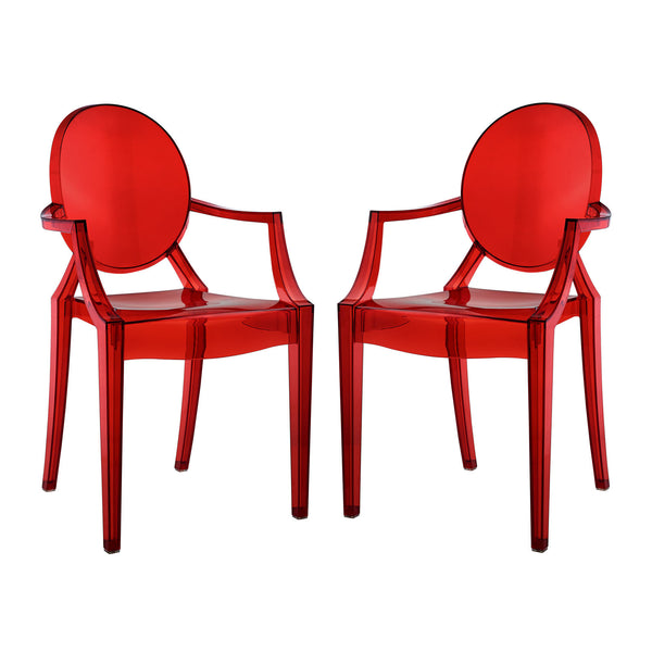 Casper Dining Armchairs Set of 2 - Red