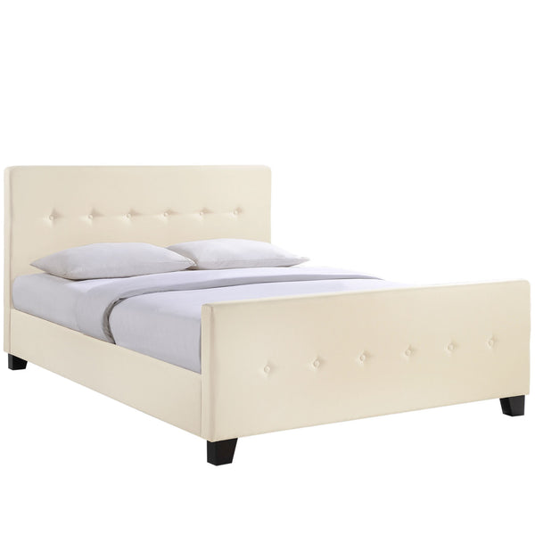 Abigail Queen Bed - Ivory