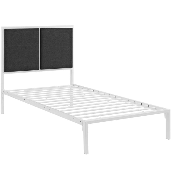 Della Twin Bed - White Gray