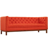 Anna Fabric Mid Century Modern Style Sofa - ATOMIC RED