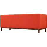 Anna Fabric Mid Century Modern Style Sofa - ATOMIC RED