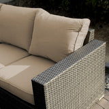 7 Piece Outdoor Patio Sofa Set - Gray w/ Light Brown Cushion